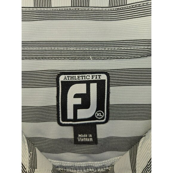 FootJoy FJ Mens Athletic Fit Golf Polo XL Striped Lisle - Picture 4 of 7